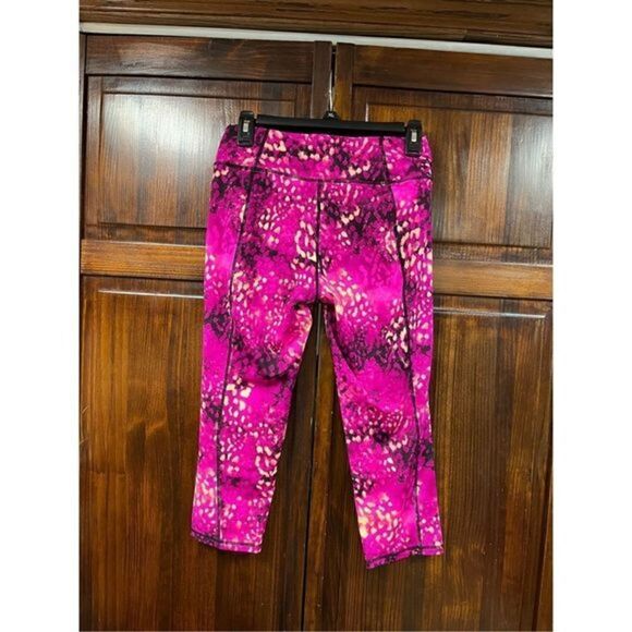 Betsy Johnson hot pink performance cropped activewear pants size medium - Picture 7 of 12